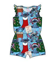 Load image into Gallery viewer, Christmas Chaos Ivy Summer Romper