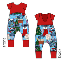Load image into Gallery viewer, Christmas Chaos Low Back Romper and Bubble Romper
