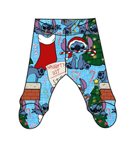 Load image into Gallery viewer, Christmas Chaos Newborn Footed Pants