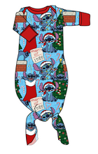 Load image into Gallery viewer, Christmas Chaos Newborn Knotted Gown