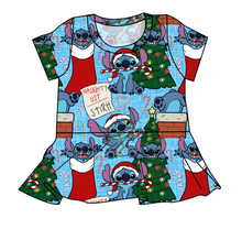 Load image into Gallery viewer, Christmas Chaos Peplum Top