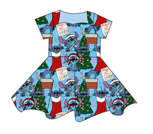 Load image into Gallery viewer, Christmas Chaos Sweetheart Twirly Dress