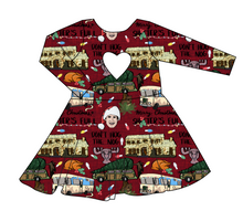 Load image into Gallery viewer, Family Christmas Molly Heart Back Twirly Dress