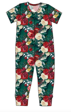 Load image into Gallery viewer, Merry Floral Ladies T-Shirt Romper