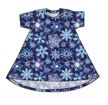 Load image into Gallery viewer, Sparkling Snow Basic T-Shirt Dress