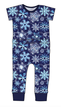 Load image into Gallery viewer, Sparkling Snow Bennett Pants and Shorts Length T-Shirt Romper