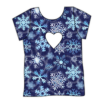 Load image into Gallery viewer, Sparkling Snow Cambria Heart Back Tee