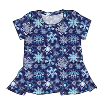 Load image into Gallery viewer, Sparkling Snow Ladies' Peplum Top