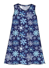Load image into Gallery viewer, Sparkling Snow Ladies' Swing Dress