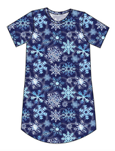 Load image into Gallery viewer, Sparkling Snow Ladies' T-Shirt Dress