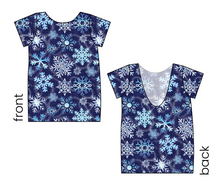 Load image into Gallery viewer, Sparkling Snow Low Back Ballerina Tee