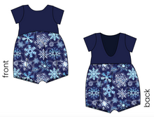 Load image into Gallery viewer, Sparkling Snow Low Back Romper and Bubble Romper