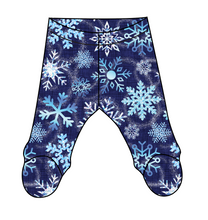 Load image into Gallery viewer, Sparkling Snow Newborn Footed Pants