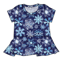 Load image into Gallery viewer, Sparkling Snow Peplum Top