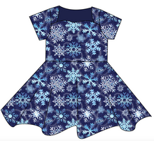 Load image into Gallery viewer, Sparkling Snow Sweetheart Twirly Dress