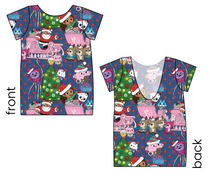 Load image into Gallery viewer, Whisker Wonderland Low Back Ballerina Tee