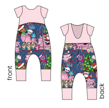 Load image into Gallery viewer, Whisker Wonderland Low Back Romper and Bubble Romper