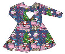 Load image into Gallery viewer, Whisker Wonderland Molly Heart Back Twirly Dress