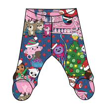 Load image into Gallery viewer, Whisker Wonderland Newborn Footed Pants