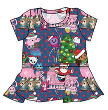 Load image into Gallery viewer, Whisker Wonderland Peplum Top