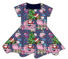 Load image into Gallery viewer, Whisker Wonderland Sweetheart Twirly Dress
