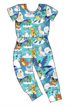 Load image into Gallery viewer, Poke Fun In The Snow Kids Ivy Pants Length Romper