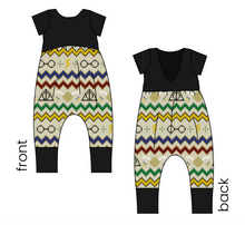 Load image into Gallery viewer, Snitchmas Low Back Romper and Bubble Romper