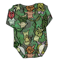 Load image into Gallery viewer, Korok Forest Lap Neck Bodysuit