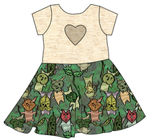 Load image into Gallery viewer, Korok Forest Molly Heart Back Twirly Dress