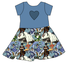 Load image into Gallery viewer, Bending Air Molly Heart Back Twirly Dress