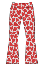 Load image into Gallery viewer, Carl's Hearts Kids Flared Leggings