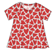 Load image into Gallery viewer, Carl's Hearts Ladies' Swing Tee