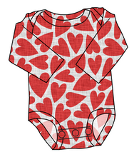 Load image into Gallery viewer, Carl's Hearts Lap Neck Bodysuit