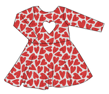 Load image into Gallery viewer, Carl's Hearts Molly Heart Back Twirly Dress