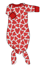 Load image into Gallery viewer, Carl's Hearts Newborn Knotted Gown