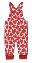 Load image into Gallery viewer, Carl's Hearts Overalls and Shortalls