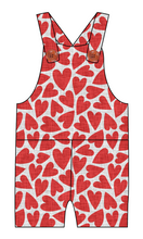 Load image into Gallery viewer, Carl's Hearts Overalls and Shortalls