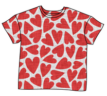 Load image into Gallery viewer, Carl's Hearts Oversized Tee