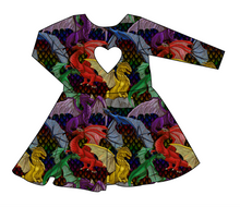 Load image into Gallery viewer, Fearsome Fliers Molly Heart Back Twirly Dress