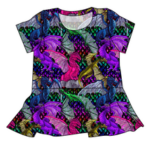 Load image into Gallery viewer, Glitter Fliers Ladies' Peplum Top