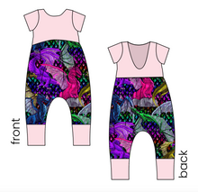 Load image into Gallery viewer, Glitter Fliers Low Back Romper and Bubble Romper