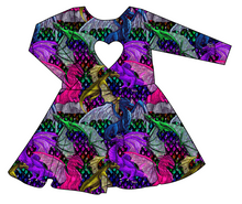 Load image into Gallery viewer, Glitter Fliers Molly Heart Back Twirly Dress