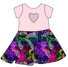 Load image into Gallery viewer, Glitter Fliers Molly Heart Back Twirly Dress