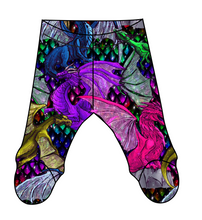 Load image into Gallery viewer, Glitter Fliers Newborn Footed Pants