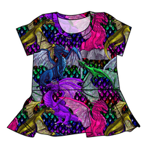 Load image into Gallery viewer, Glitter Fliers Peplum Top