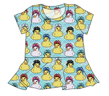 Load image into Gallery viewer, Cheer Ducks Ladies' Peplum Top