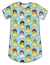 Load image into Gallery viewer, Cheer Ducks Ladies' T-Shirt Dress