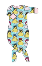 Load image into Gallery viewer, Cheer Ducks Newborn Knotted Gown