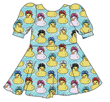 Load image into Gallery viewer, Cheer Ducks Prairie Dress