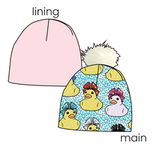 Load image into Gallery viewer, Cheer Ducks Slouchy Beanie (Reversible!)